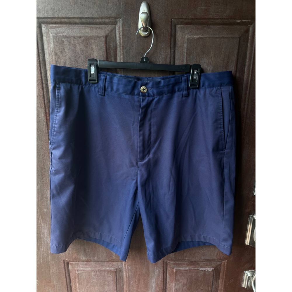 Vineyard Vines Links Shorts Men Size 38 Navy Blue Performance Wicking Golf Short